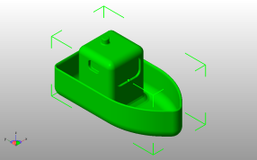 划桨小船模型斜视图