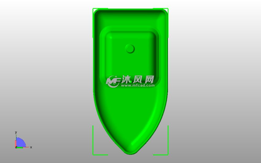 划桨小船模型俯视图