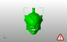 老虎头盔模型主视图