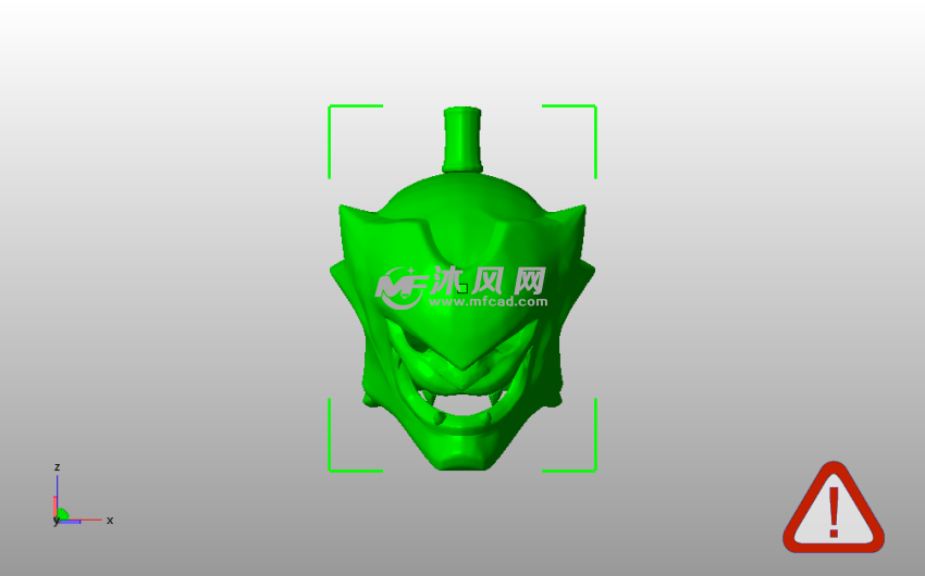 老虎头盔模型主视图