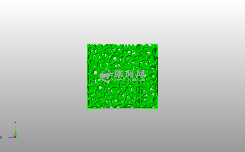 镂空底座模型侧视图