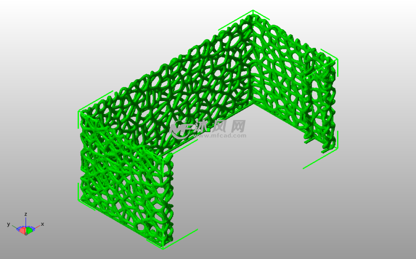 镂空底座模型斜视图