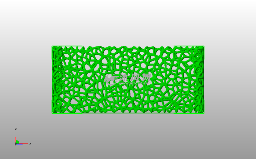 镂空底座模型主视图