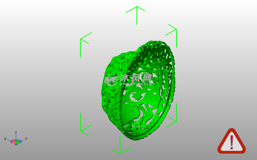 镂空帽子模型斜视图