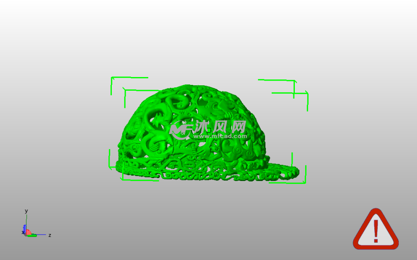 镂空帽子模型整体图