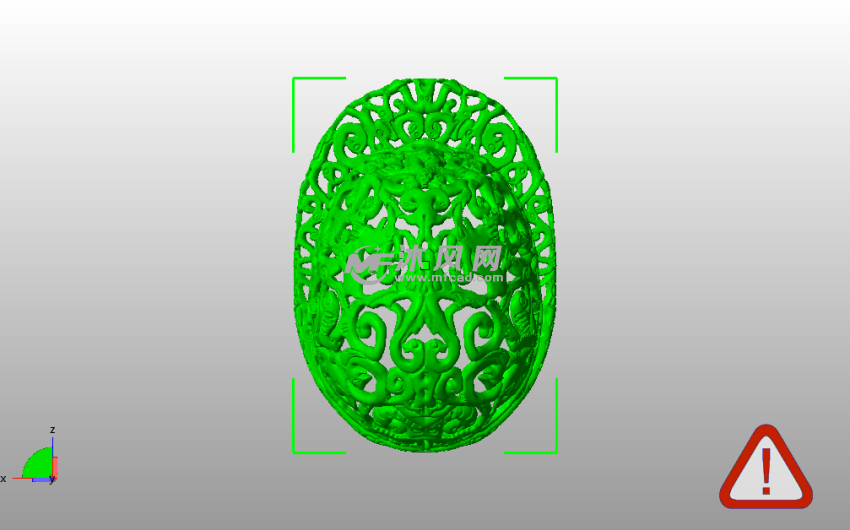 镂空帽子模型俯视图