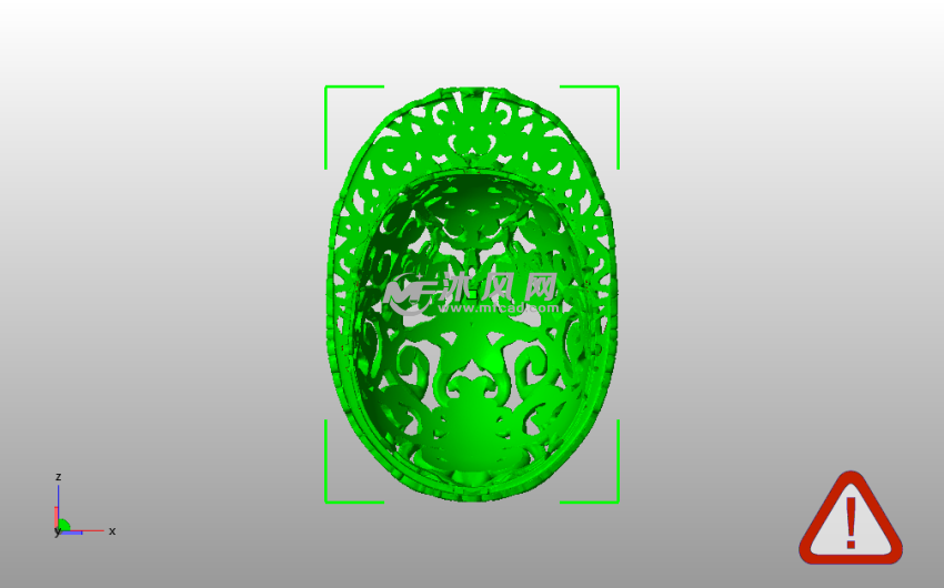 镂空帽子模型底视图