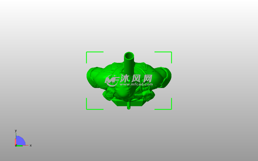 死侍半身像俯视图