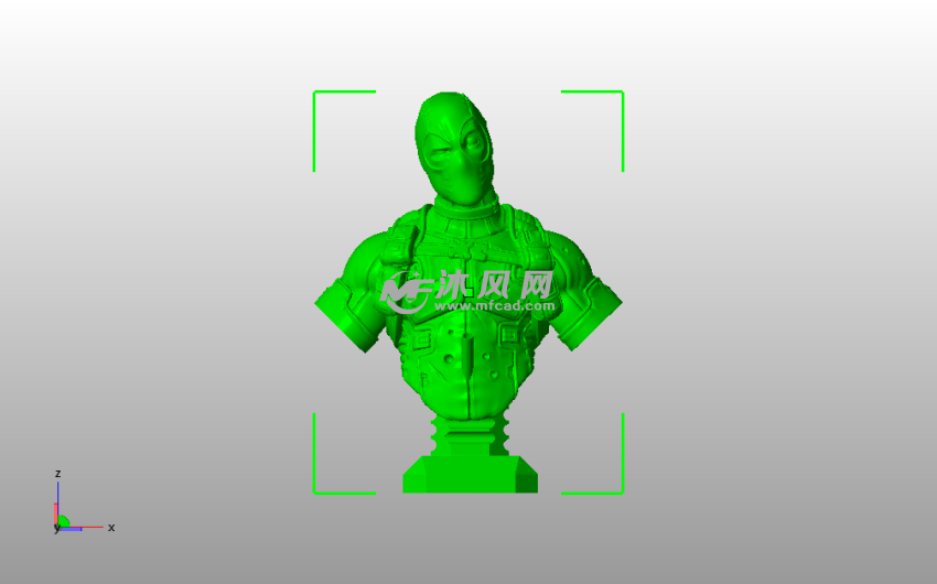 死侍半身像主视图