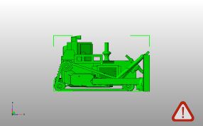 推土机模型侧视图
