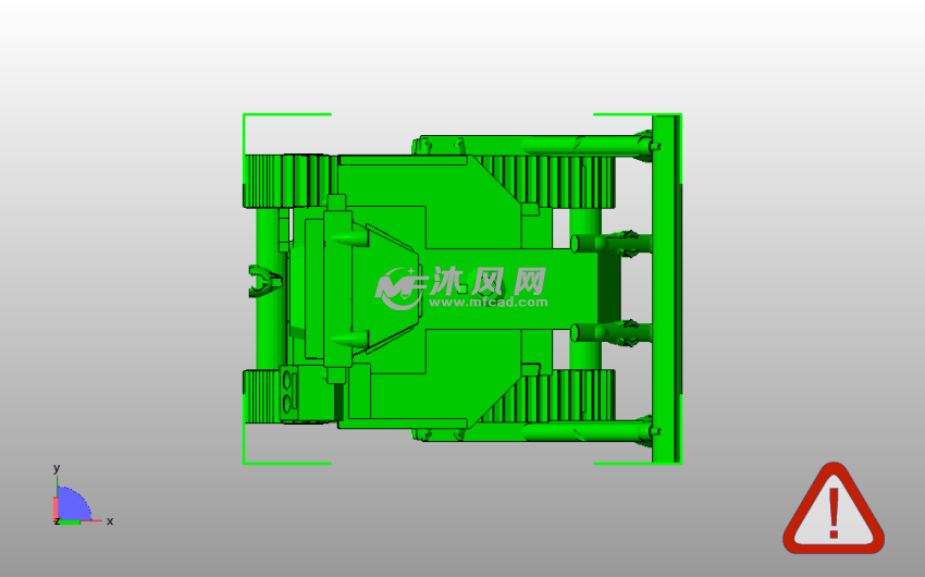 推土机模型俯视图