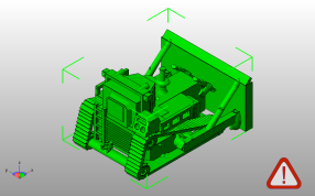 推土机模型斜视图