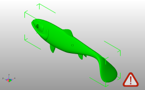 小金鱼模型斜视图