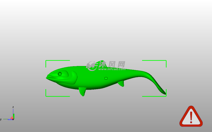 小金鱼模型侧视图