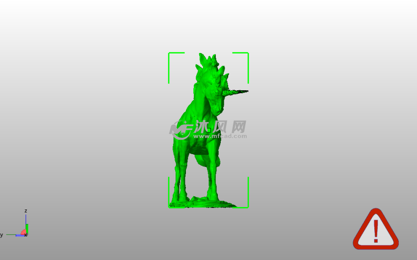 站立的骏马主视图