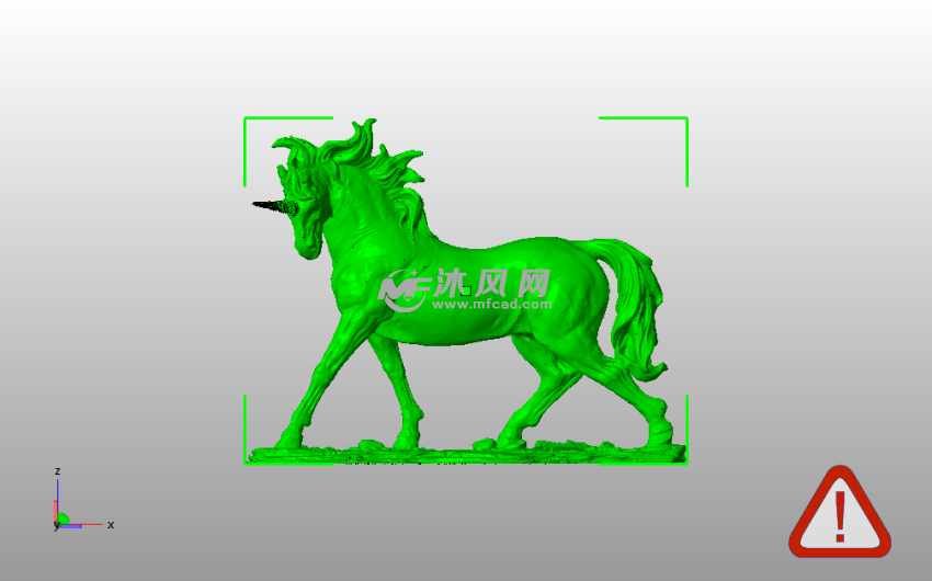 站立的骏马侧视图