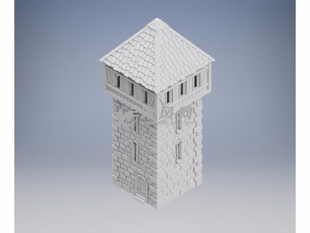 中世纪塔模型效果图