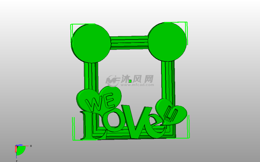 我们爱你相框俯视图