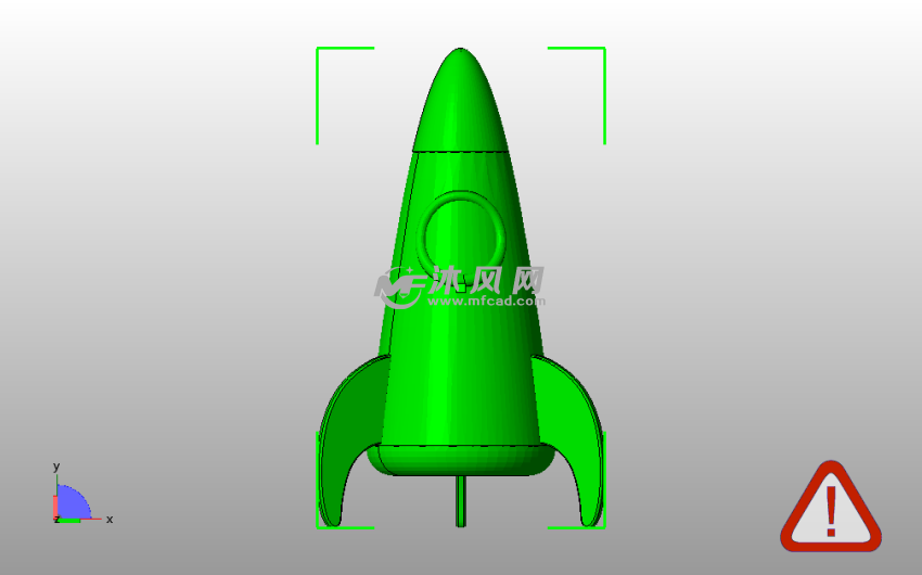 小火箭模型主视图