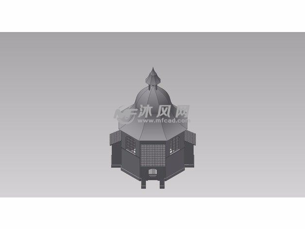 小教堂模型后视图