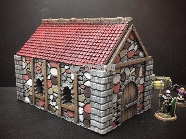 小石屋模型效果图