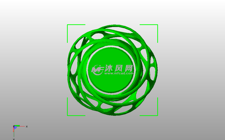 旋转花瓶模型底视图