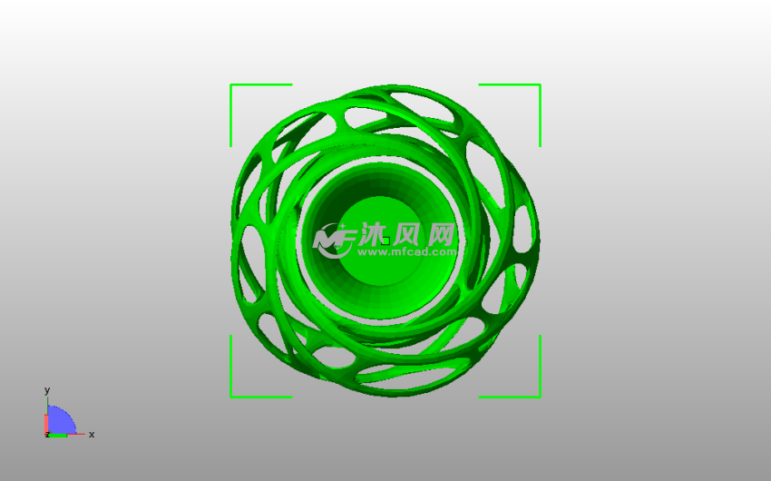 旋转花瓶模型俯视图