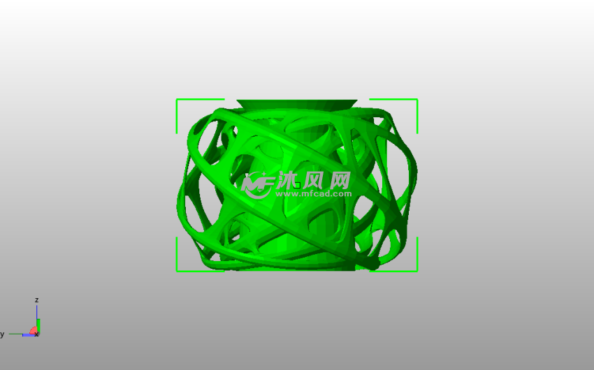 旋转花瓶模型侧视图