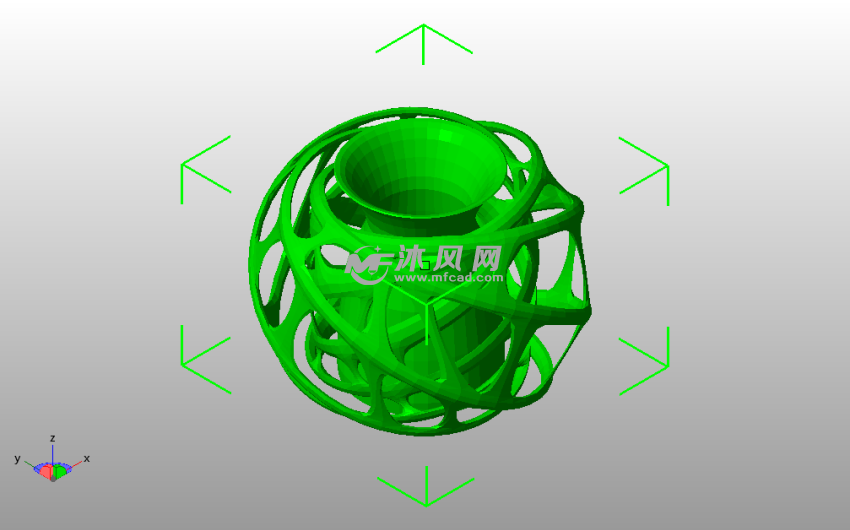 旋转花瓶模型斜视图