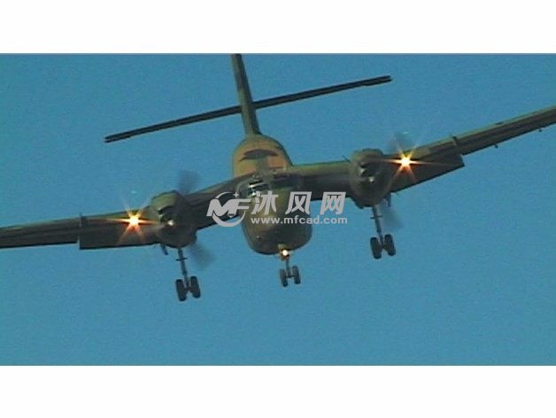 驯鹿飞机模型主视图