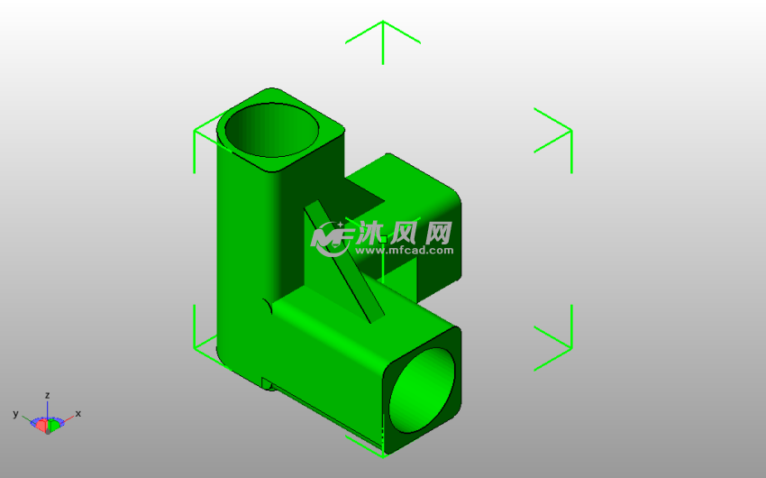 直角连接器斜视图