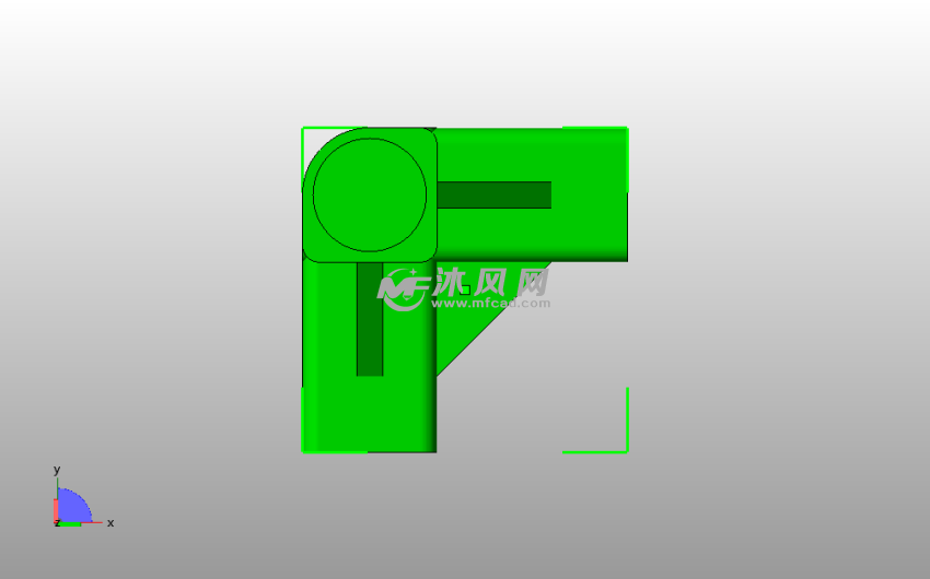 直角连接器俯视图