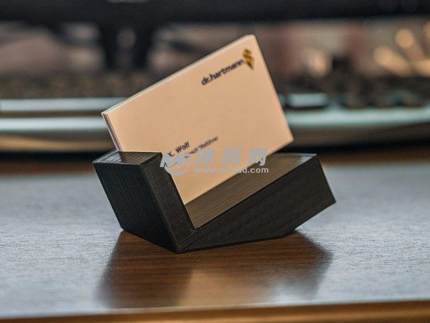 直角名片盒斜视图