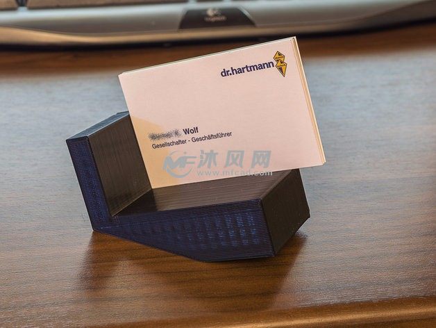 直角名片盒主视图