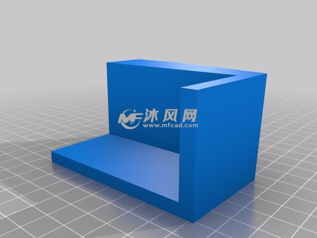 直角名片盒侧视图直角