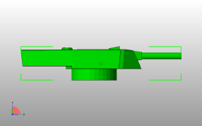 M10A2中型坦克大炮侧视图