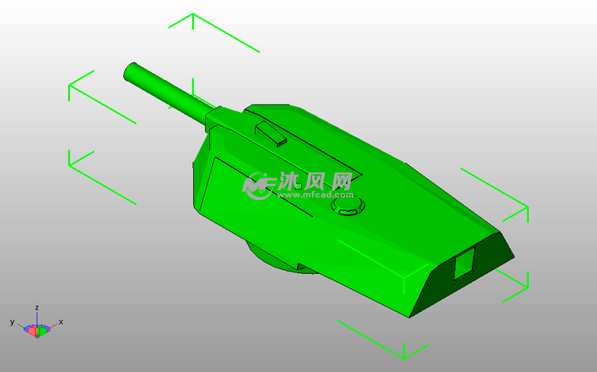 M10A2中型坦克大炮斜视图