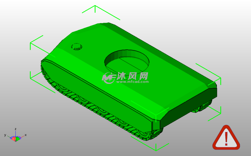 M10A2中型坦克车身斜视图