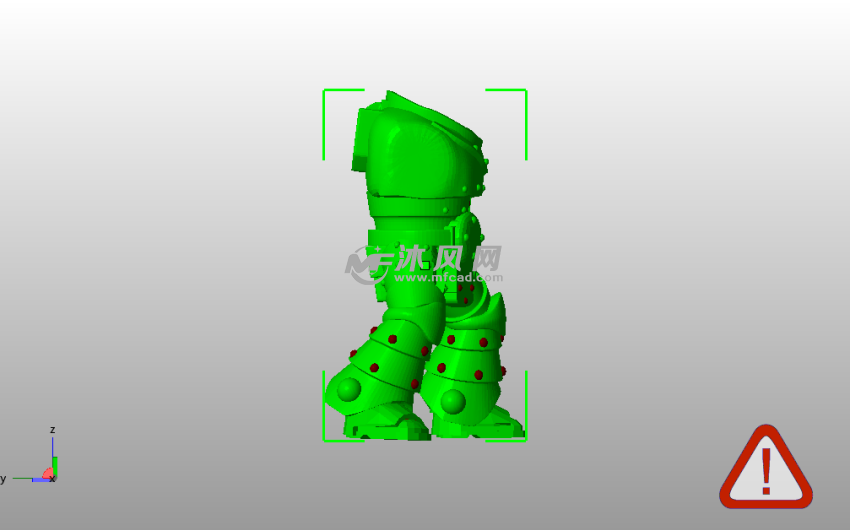 动力装甲半身像侧视图