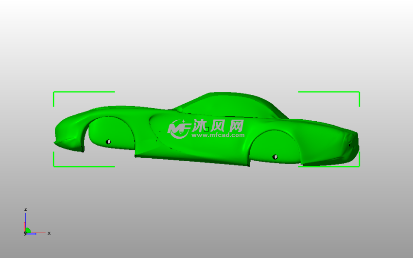 概念汽车模型侧视图