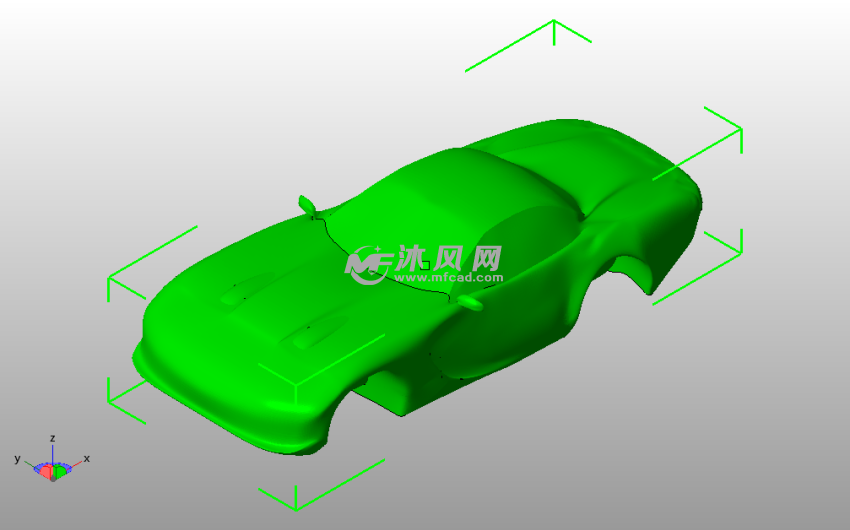 概念汽车模型斜视图