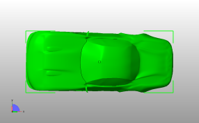 概念汽车模型俯视图