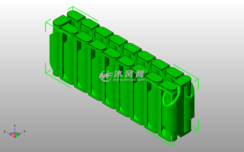 铰链手镯模型斜视图