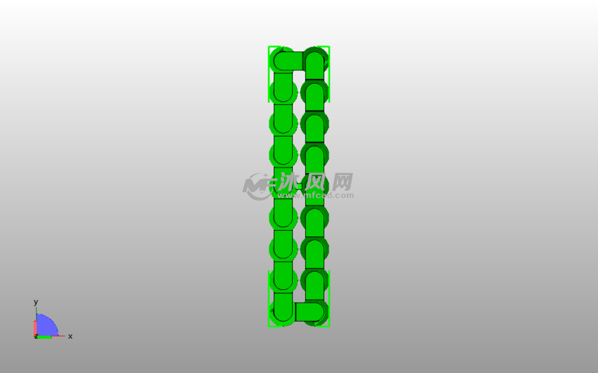 铰链手镯模型俯视图