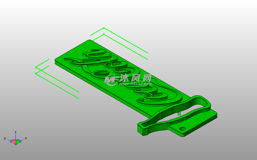 可口可乐瓶钥匙链斜视图