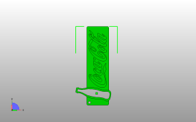 可口可乐瓶钥匙链俯视图