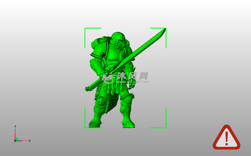 罗马骑士模型主视图