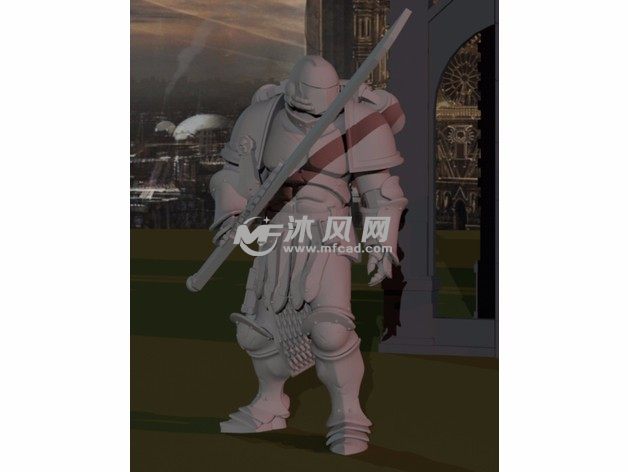 罗马骑士模型效果图