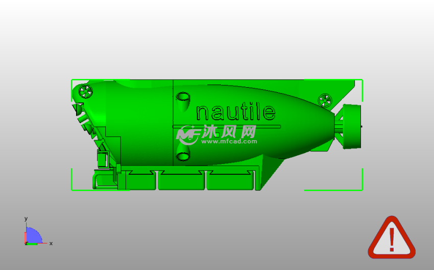  鹦鹉螺号潜水艇主视图
