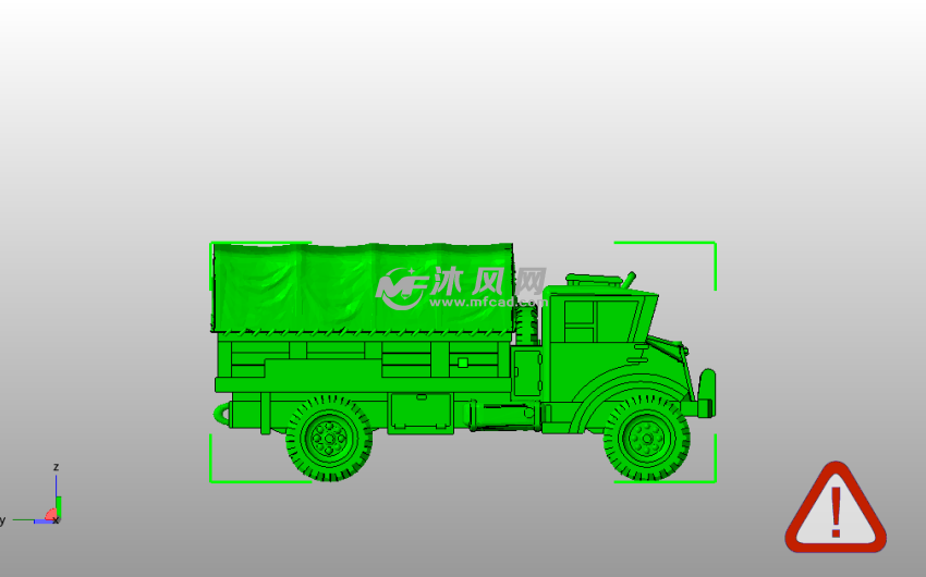 大货车模型侧视图